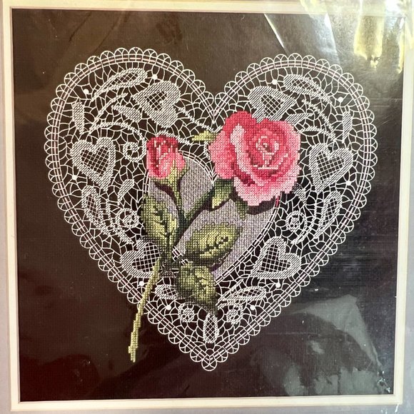 LAST CHANCE!  Beautiful Roses and Old Lace Cross Stitch - Picture 2 of 7
